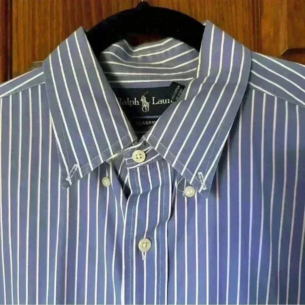 Polo Ralph Lauren button down shirt classic fit Striped 161/2 men’s L